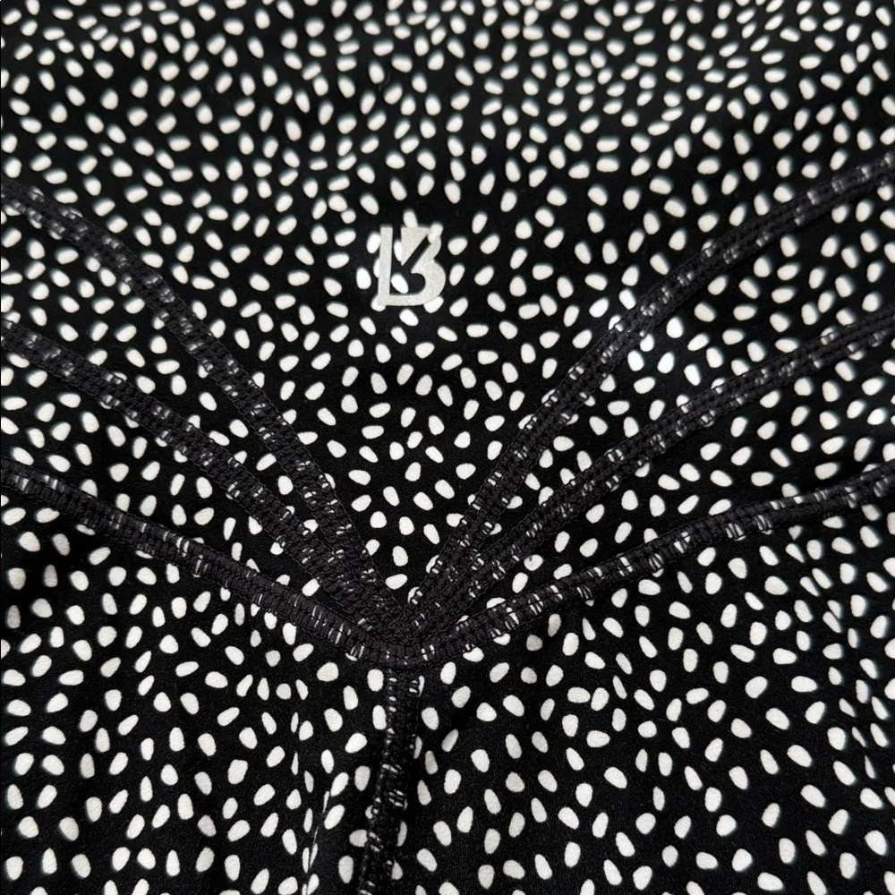BuffBunny Black and White Dot High-Rise Bike Shorts - Picture 3 of 4